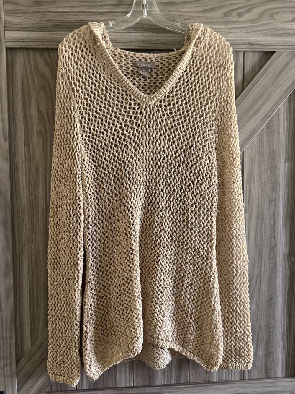 Open Knit Hoodie Cover-Up